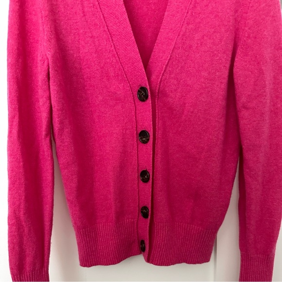 J. Crew 100% Cashmere Pink V-Neck Cardigan | Size: M - Picture 2 of 5